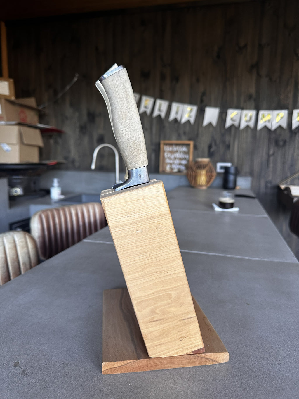 Guardabosque - Porta Cuchillos Artesanal de Madera Nativa