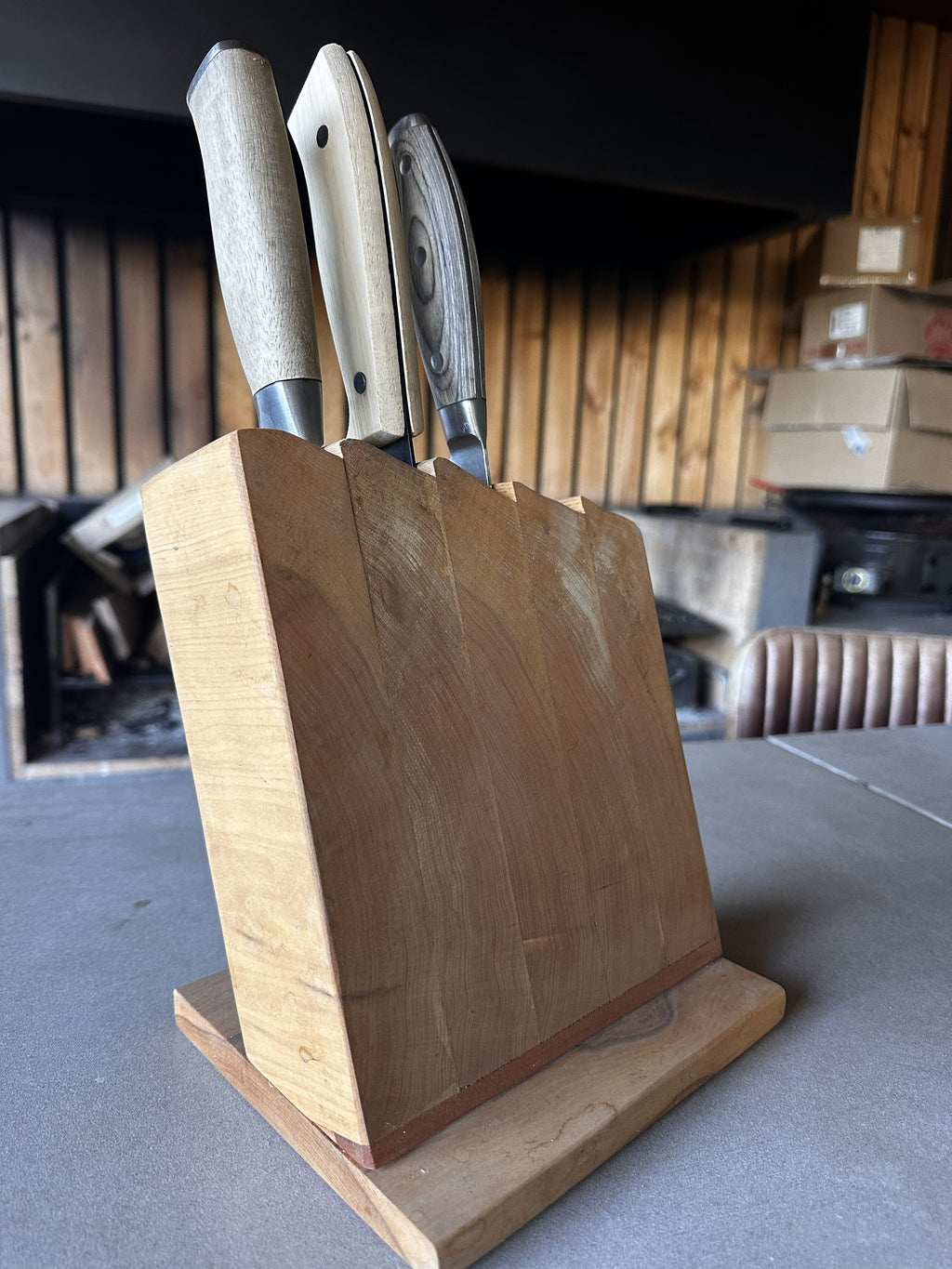 Guardabosque - Porta Cuchillos Artesanal de Madera Nativa